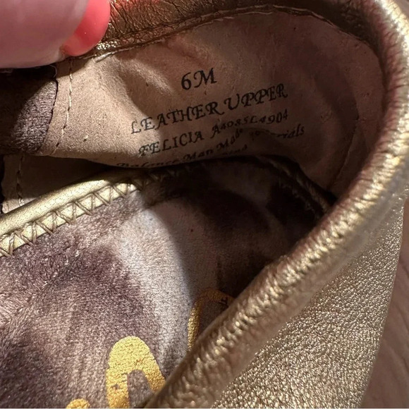Sam Edelman Gold Leather Ballet Flats Size 6 - Picture 9 of 9